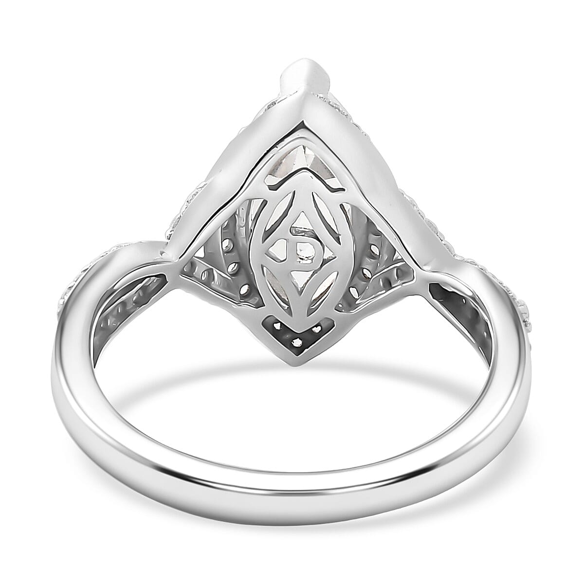 D'Joy White Topaz 3.00 ctw Infinity Glow Ring in Rhodium Over Sterling Silver (Size 10.0) image number 4