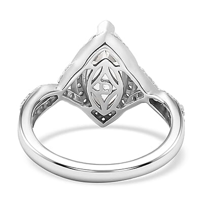 D'Joy White Topaz 3.00 ctw Infinity Glow Ring in Rhodium Over Sterling Silver (Size 7.0)
