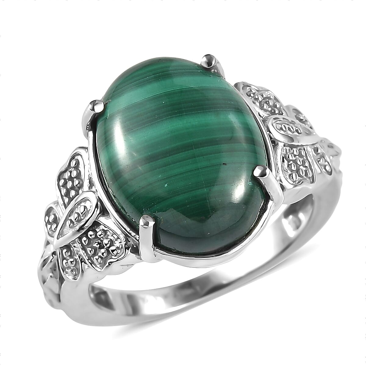 EverTrue Malagasy Labradorite Solitaire Ring in Stainless Steel (Size 10.0) 10.15 ctw