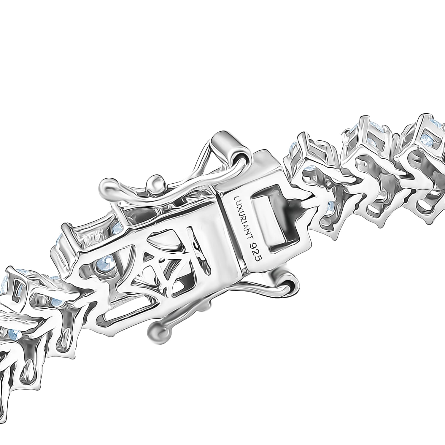 Luxuriant Lab Grown Diamond G-H SI 7.10 ctw Bracelet in Rhodium Over Sterling Silver (7.25 In)