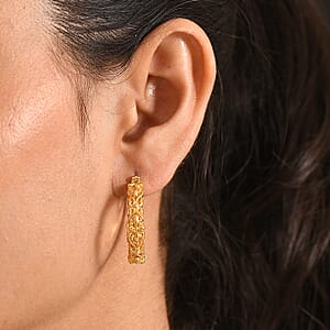 EverTrue Bronzella Collection Hoop Earrings in 18K Yellow Gold Plated Bronze