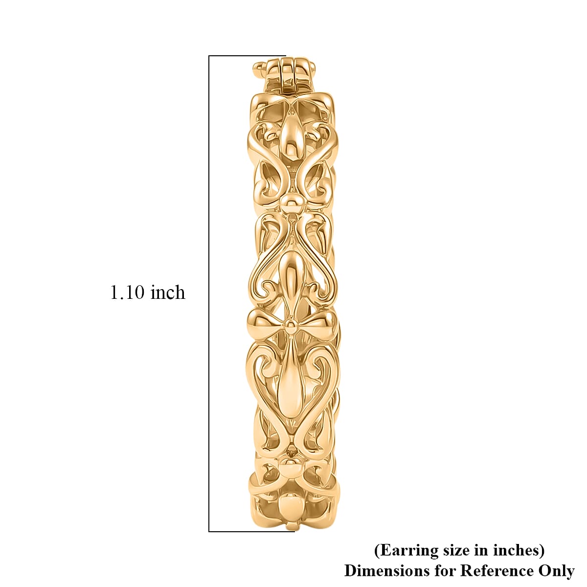 EverTrue Bronzella Collection Hoop Earrings in 18K Yellow Gold Plated Bronze image number 4