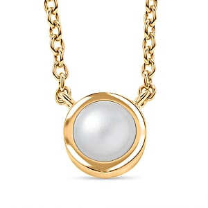 D'Joy Freshwater Pearl Necklace in 18K Vermeil Yellow Gold Over Sterling Silver (18 Inches)
