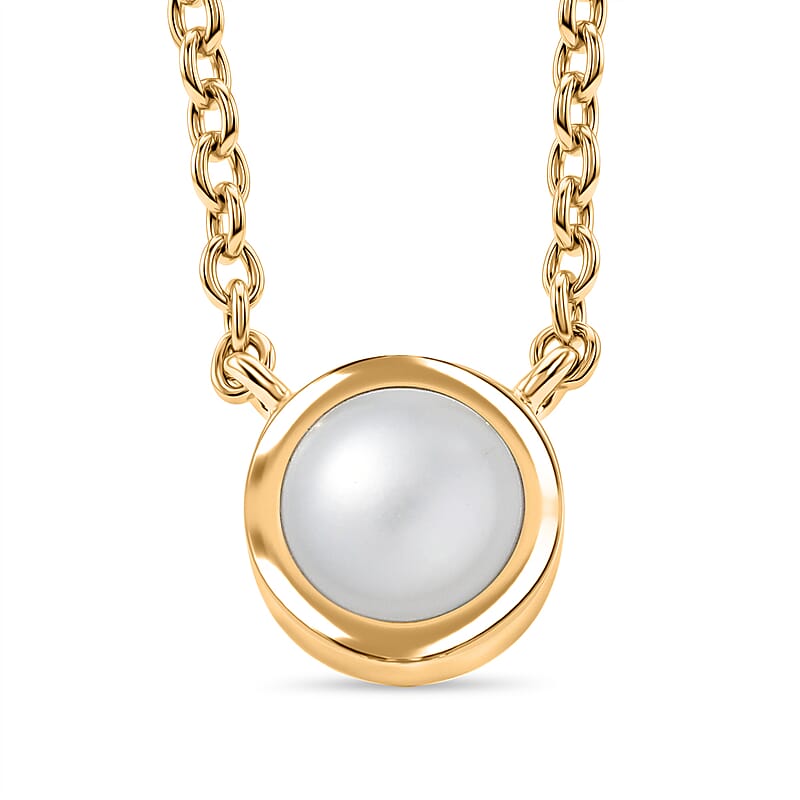 D'Joy Freshwater Pearl Necklace in 18K Vermeil Yellow Gold Over Sterling Silver (18 Inches)