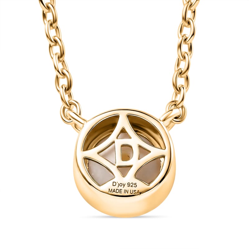 D'Joy Freshwater Pearl Necklace in 18K Vermeil Yellow Gold Over Sterling Silver (18 Inches)