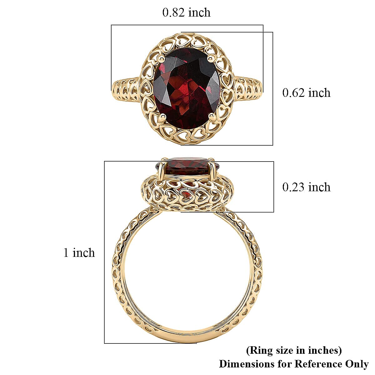 Mirage Collection AAA Orissa Rhodolite Garnet 4.00 ctw Midnight Desire Ring in 10K Yellow Gold (Size 10.0)