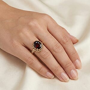 Mirage Collection AAA Orissa Rhodolite Garnet 4.00 ctw Midnight Desire Ring in 10K Yellow Gold (Size 6.0)