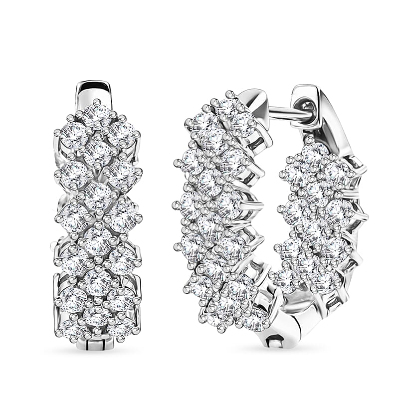 Luxuriant Lab Grown Diamond G-H SI 2.00 ctw Hoop Earrings