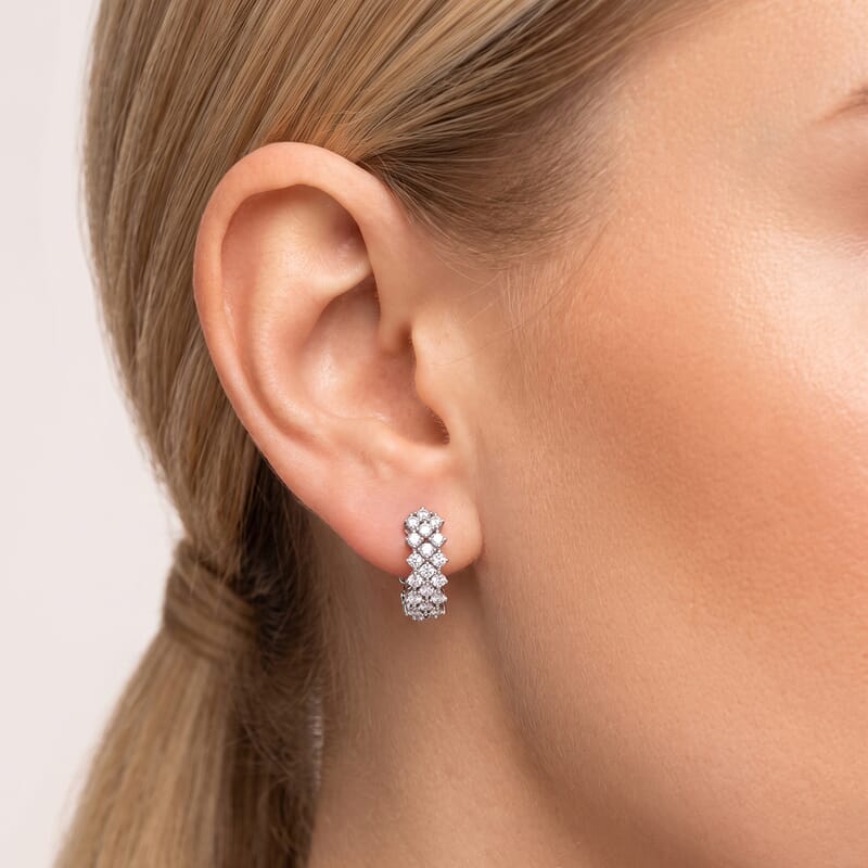 Luxuriant Lab Grown Diamond G-H SI 2.00 ctw Inside Out Hoop Earrings