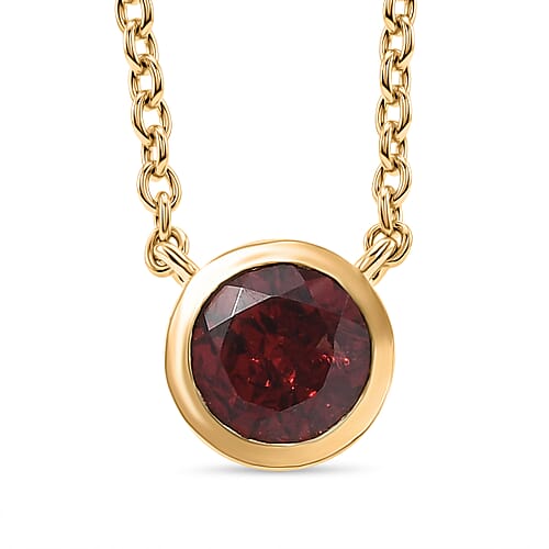 Mozambique Garnet / Yellow Gold Over Sterling Silver - Product card gallery slide 1 (10246238110009)