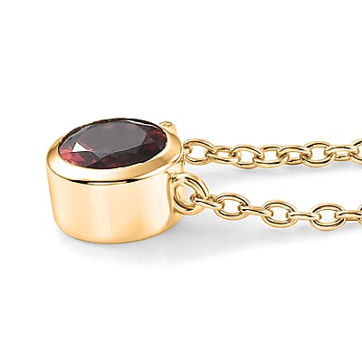 Mozambique Garnet / Yellow Gold Over Sterling Silver - Product card gallery slide 4 (10246238110009)