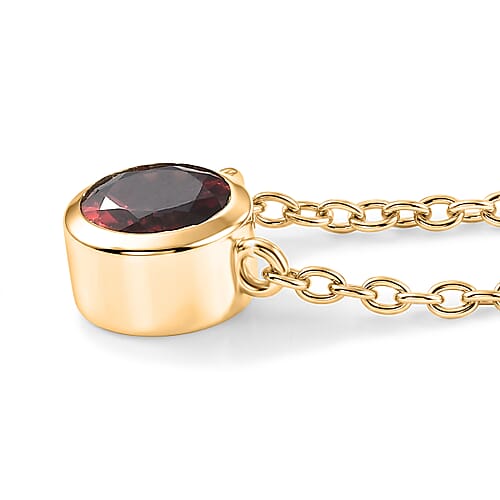 Mozambique Garnet / Yellow Gold Over Sterling Silver - Product card gallery slide 4 (10246238110009)
