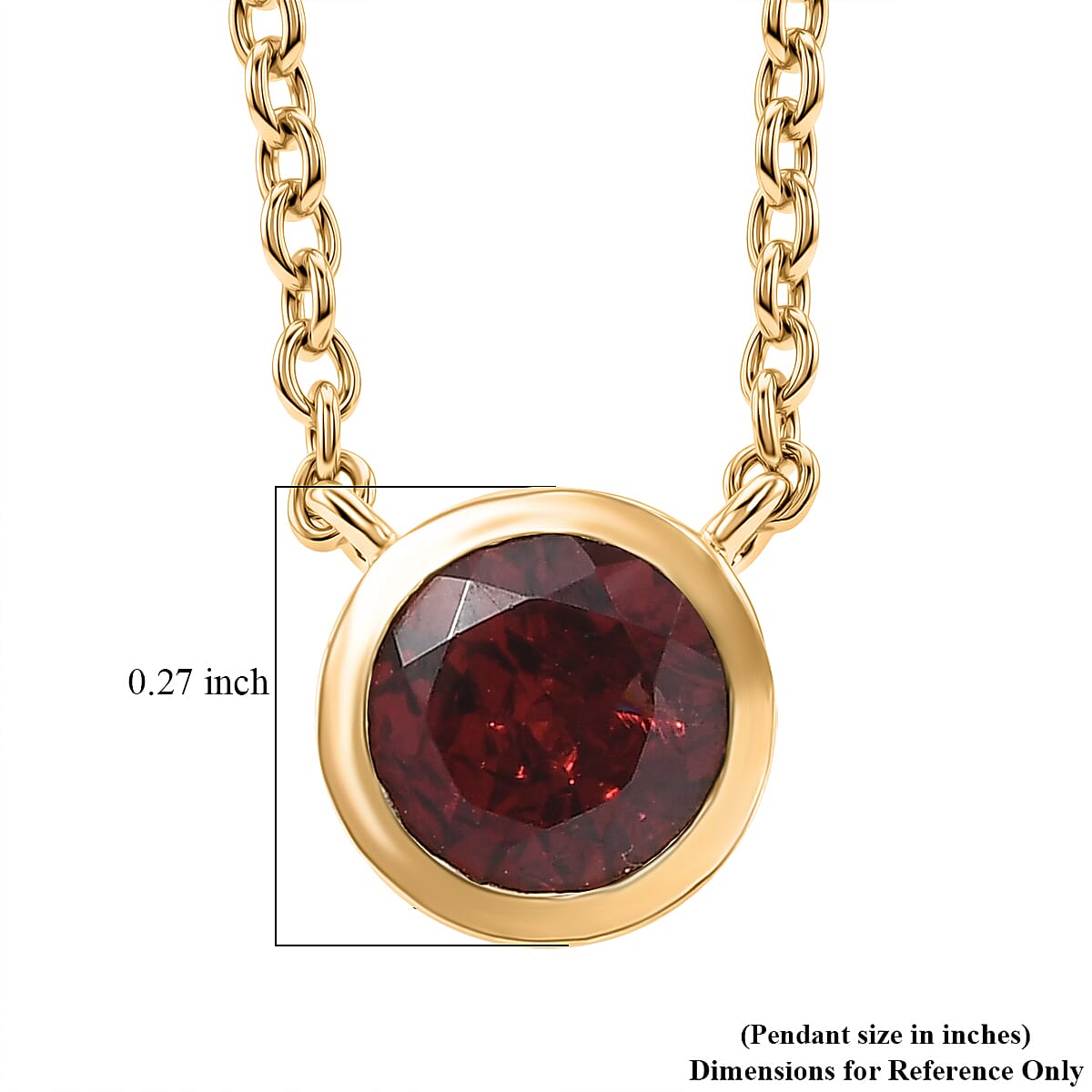 D'Joy Mozambique Garnet 1.10 ctw Necklace in 18K Vermeil Yellow Gold Over Sterling Silver (18-20 Inches) image number 6