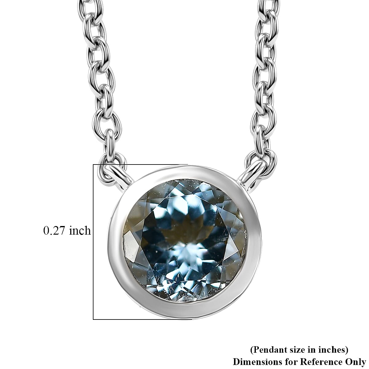 D'Joy Premium Mangoro Aquamarine 0.85 ctw Necklace in Rhodium Over Sterling Silver 18-20 Inches  image number 6