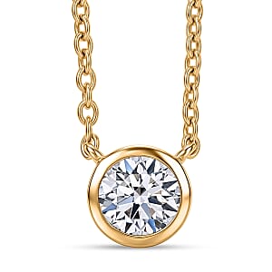 Luxuriant Lab Grown Diamond G-H SI 0.70 ctw Fancy Necklace in 18K Vermeil Yellow Gold Over Sterling Silver 18-20 Inches 