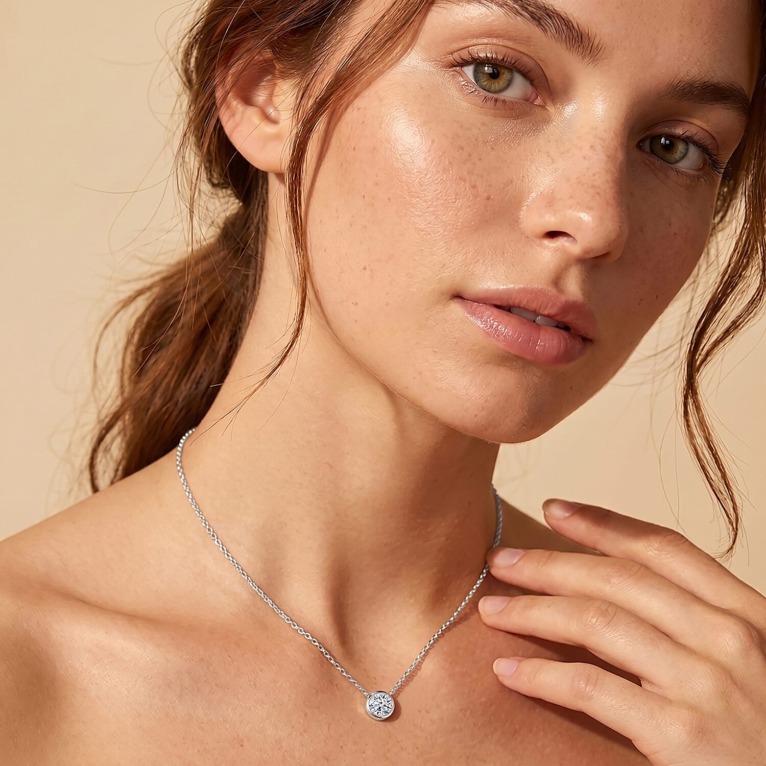 Luxuriant Lab Grown Diamond G-H SI 0.70 ctw Fancy Necklace in Rhodium Over Sterling Silver 18-20 Inches