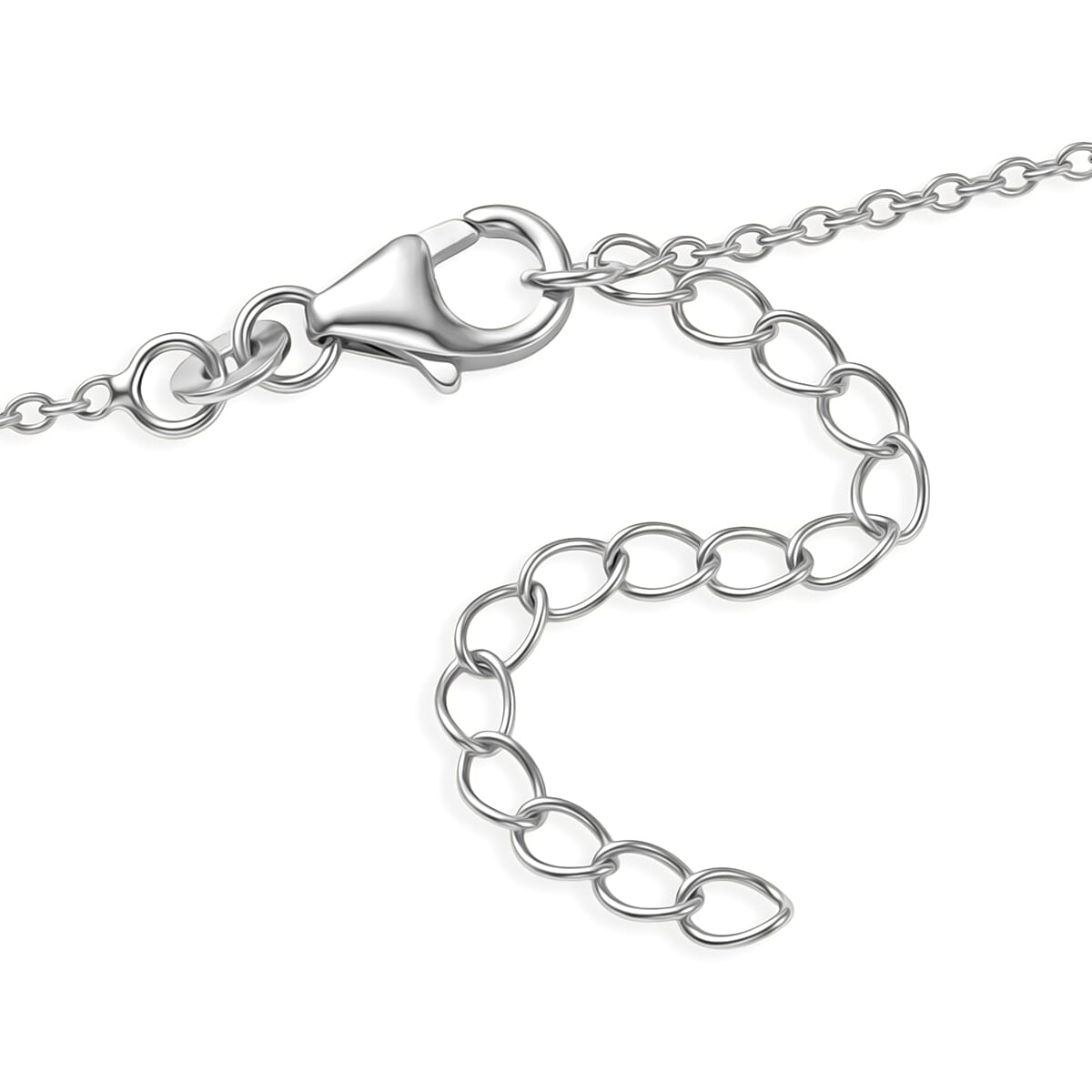 Luxuriant Lab Grown Diamond G-H SI 0.70 ctw Fancy Necklace in Rhodium Over Sterling Silver 18-20 Inches