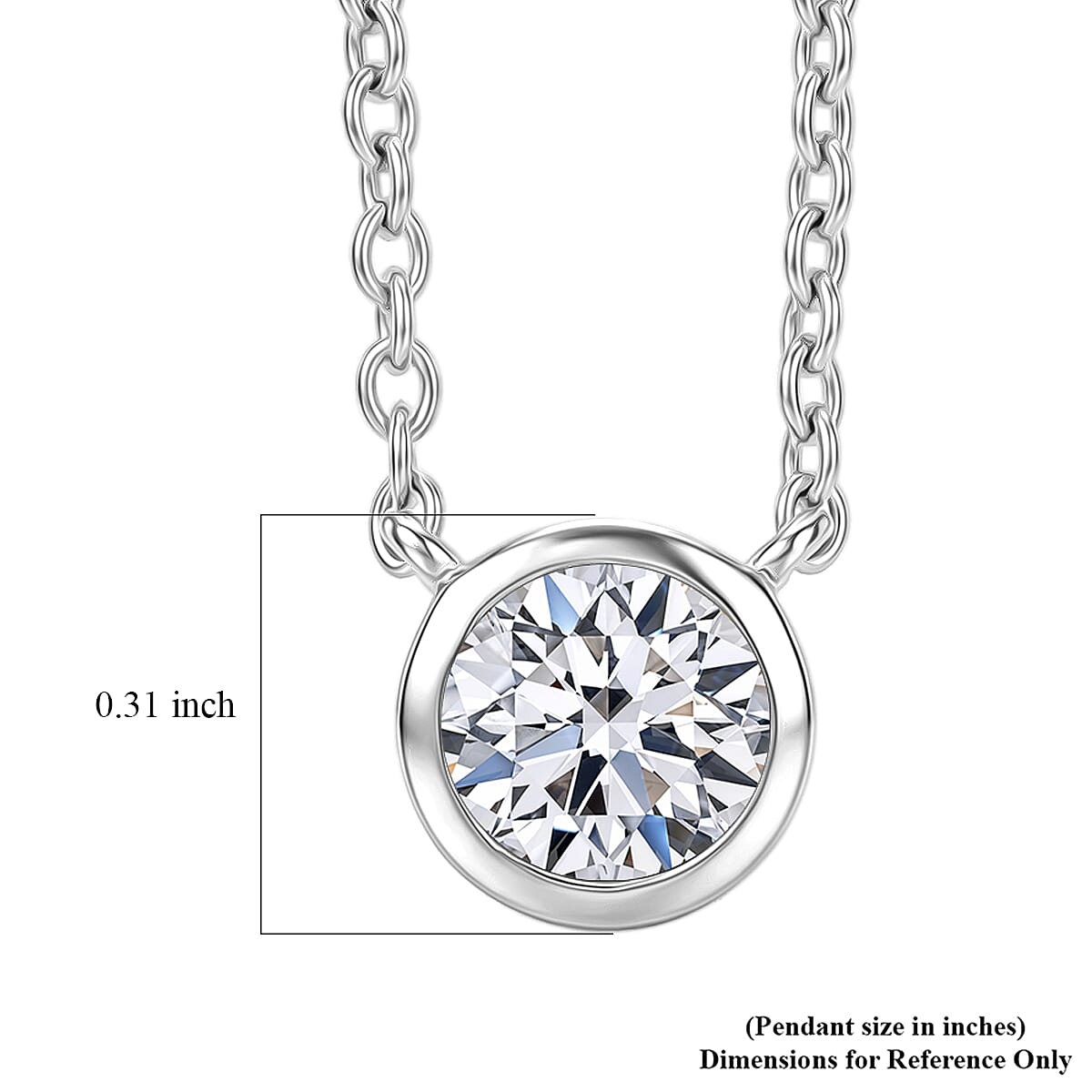 Luxuriant Lab Grown Diamond G-H SI 0.70 ctw Fancy Necklace in Rhodium Over Sterling Silver 18-20 Inches