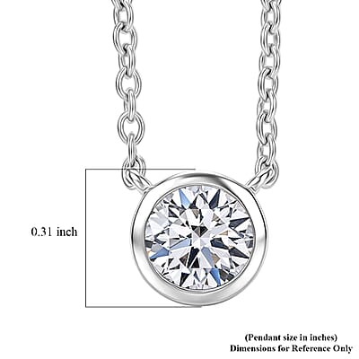 Luxuriant Lab Grown Diamond G-H SI 0.70 ctw Fancy Necklace in Rhodium Over Sterling Silver 18-20 Inches