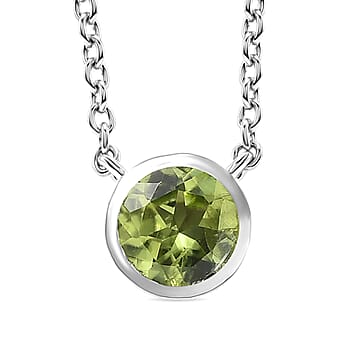 Peridot / Rhodium Over Sterling Silver - Product card gallery slide 1 (10198329884985)