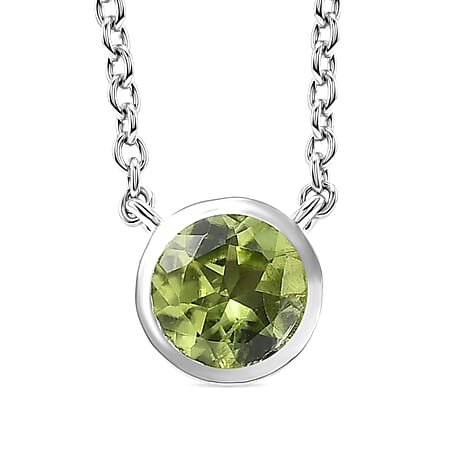 Peridot / Rhodium Over Sterling Silver - Product card gallery slide 1 (10198329884985)