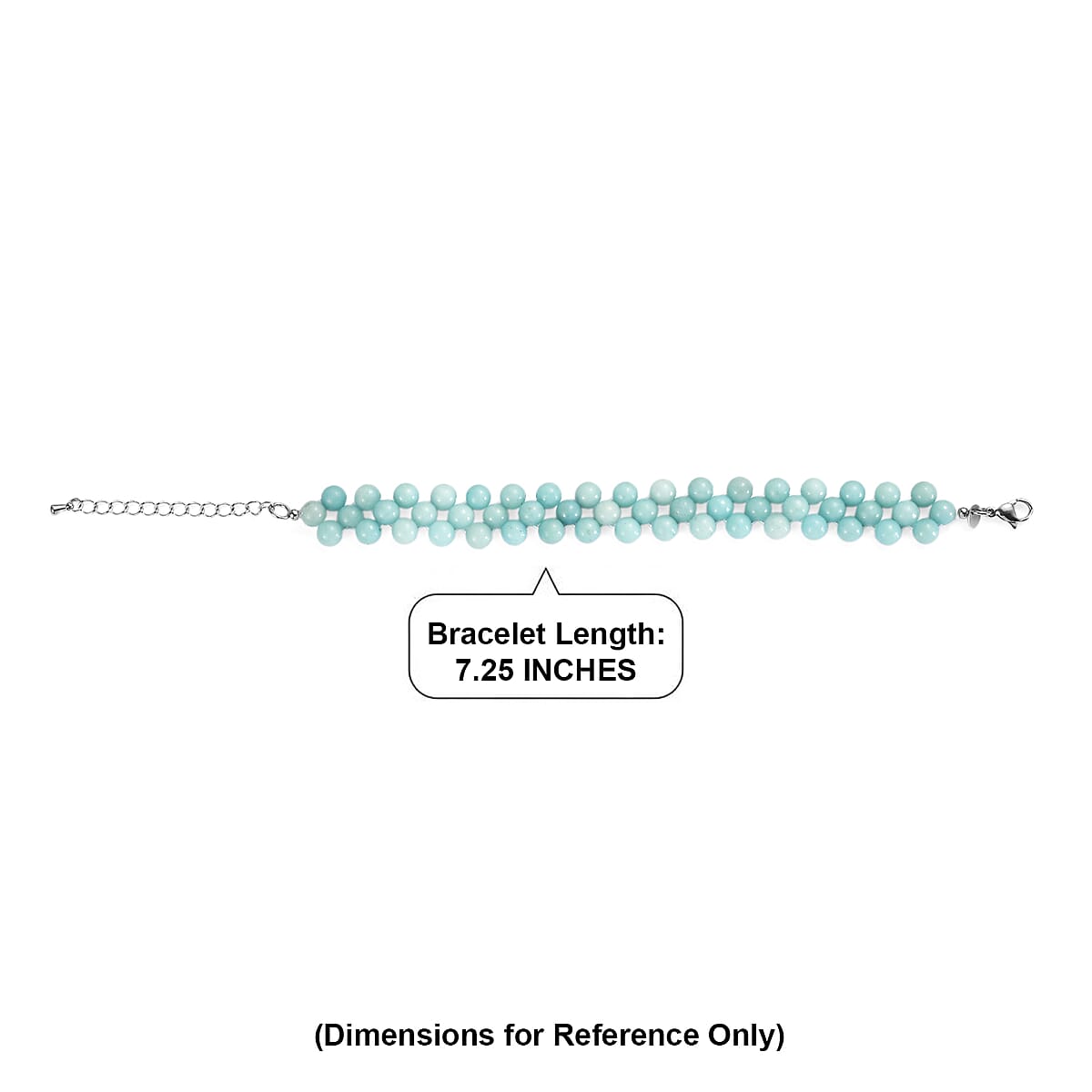 EverTrue Amazonite Beaded Bracelet in Stainless Steel (7.25-9.25In) 95.00 ctw image number 4
