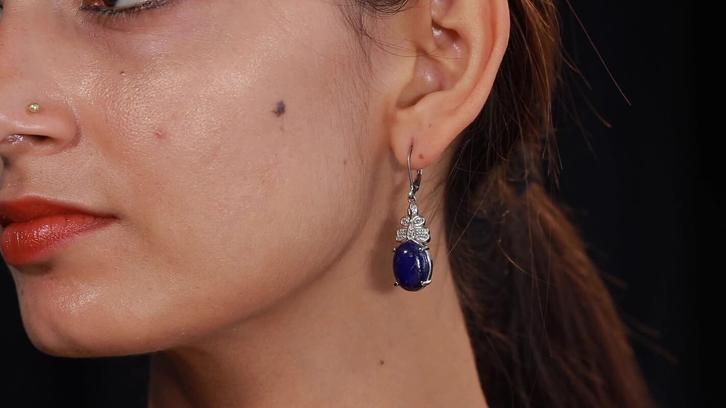 EverTrue Malagasy Labradorite Lever Back Earrings in Stainless Steel 14.00 ctw