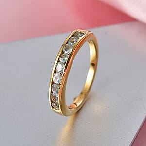 D'Joy Narsipatnam Alexandrite 0.80 ctw Twilight Band Ring in 18K Vermeil Yellow Gold Over Sterling Silver (Size 10.0)