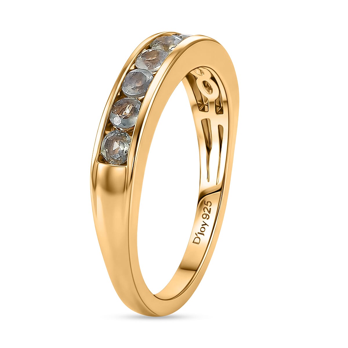 D'Joy Narsipatnam Alexandrite 0.80 ctw Twilight Band Ring in 18K Vermeil Yellow Gold Over Sterling Silver (Size 10.0) image number 3