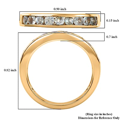 D'Joy Narsipatnam Alexandrite 0.80 ctw Twilight Band Ring in 18K Vermeil Yellow Gold Over Sterling Silver (Size 7.0)