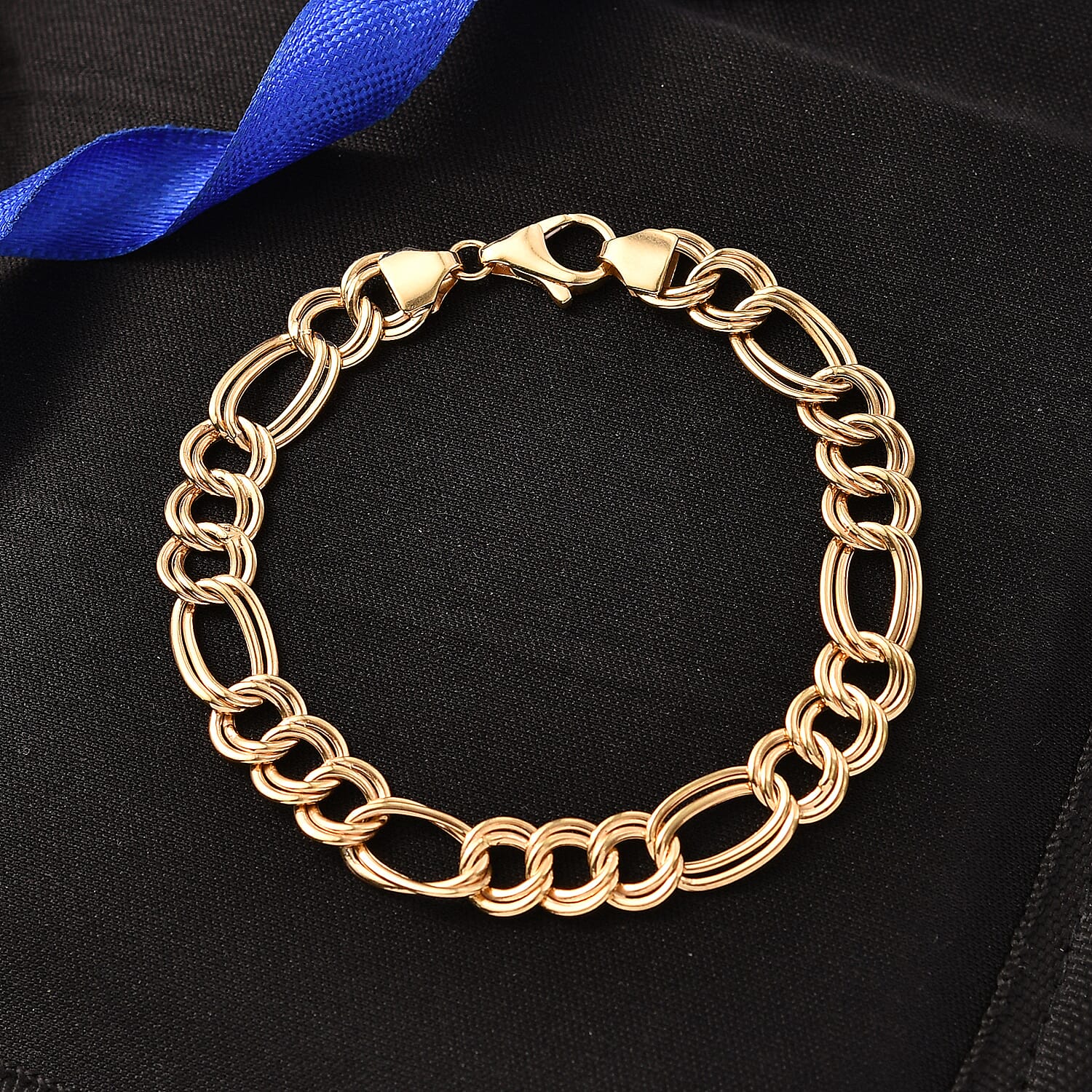 Oval Link Bracelet in 10K Yellow Gold (7.25 In) 4.16 Grams