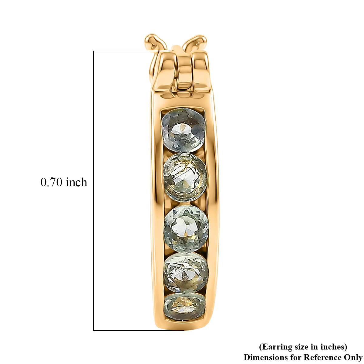 D'Joy Narsipatnam Alexandrite 0.90 ctw Twilight Hoops Earring in 18K Vermeil Yellow Gold Over Sterling Silver image number 4