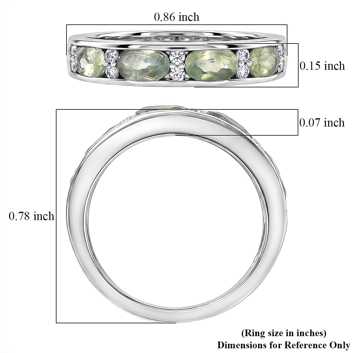 D'Joy Narsipatnam Alexandrite, Moissanite Ring in Rhodium Over Sterling Silver (Size 10.0) 1.30 ctw image number 5