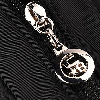 Passage Black Nylon Multi Pocket Crossbody Bag with RFID and Shoulder Strap