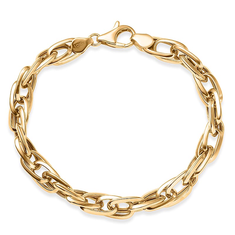 Classic Curb Link Bracelet in 10K Yellow Gold (7.25 In) 5.60 Grams