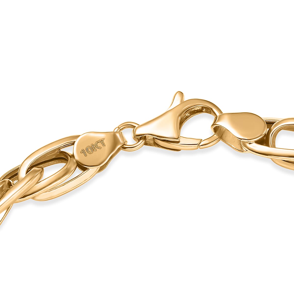 Fancy Link Bracelet in 10K Yellow Gold (7.25 In) 5.60 Grams image number 3