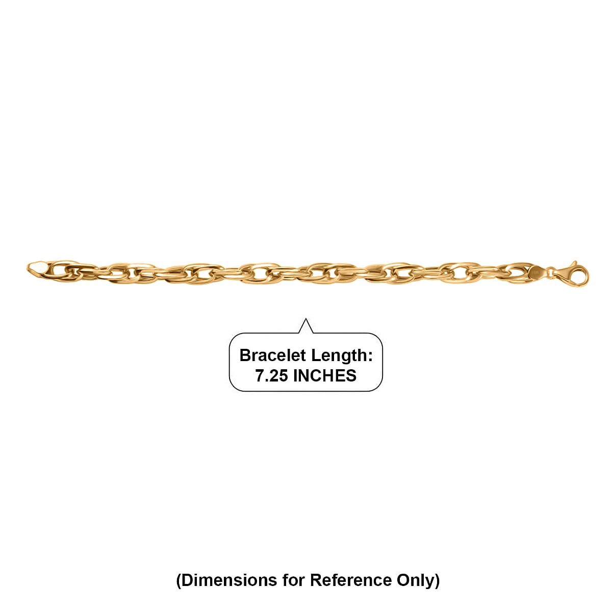 Fancy Link Bracelet in 10K Yellow Gold (7.25 In) 5.60 Grams image number 4