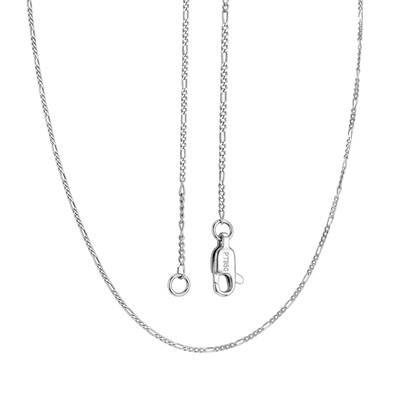 One Time Only 1mm Figaro Chain Necklace in 950 Platinum 2.70 Grams 20 Inches