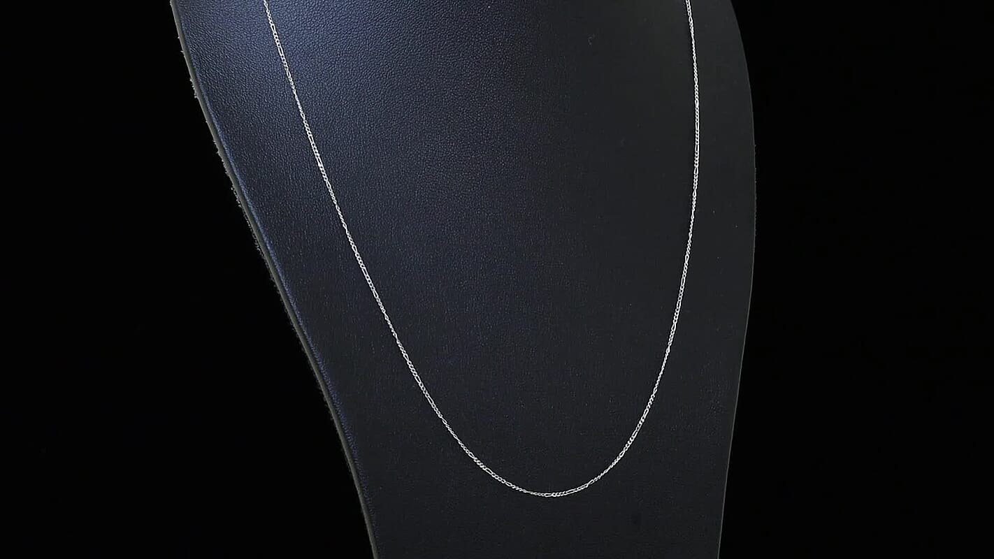 1mm Figaro Chain Necklace in 950 Platinum 2.70 Grams 20 Inches