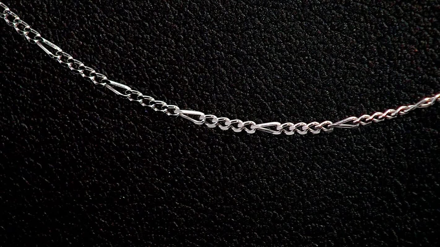 1mm Figaro Chain Necklace in 950 Platinum 2.70 Grams 20 Inches