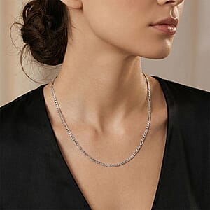Figaro Chain Necklace in 950 Platinum 2.70 Grams 20 Inches