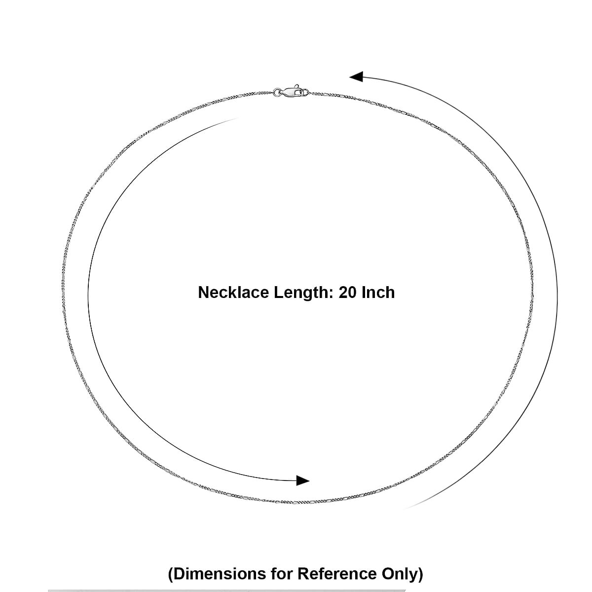 Figaro Chain Necklace in 950 Platinum 2.70 Grams 20 Inches image number 5