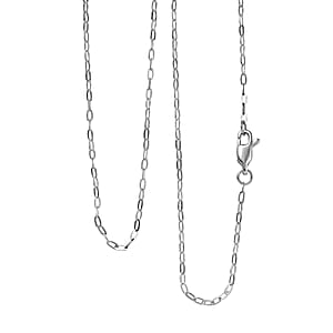 950 Platinum Elongated Cable Chain Necklace (20 Inches) (2.43 g)