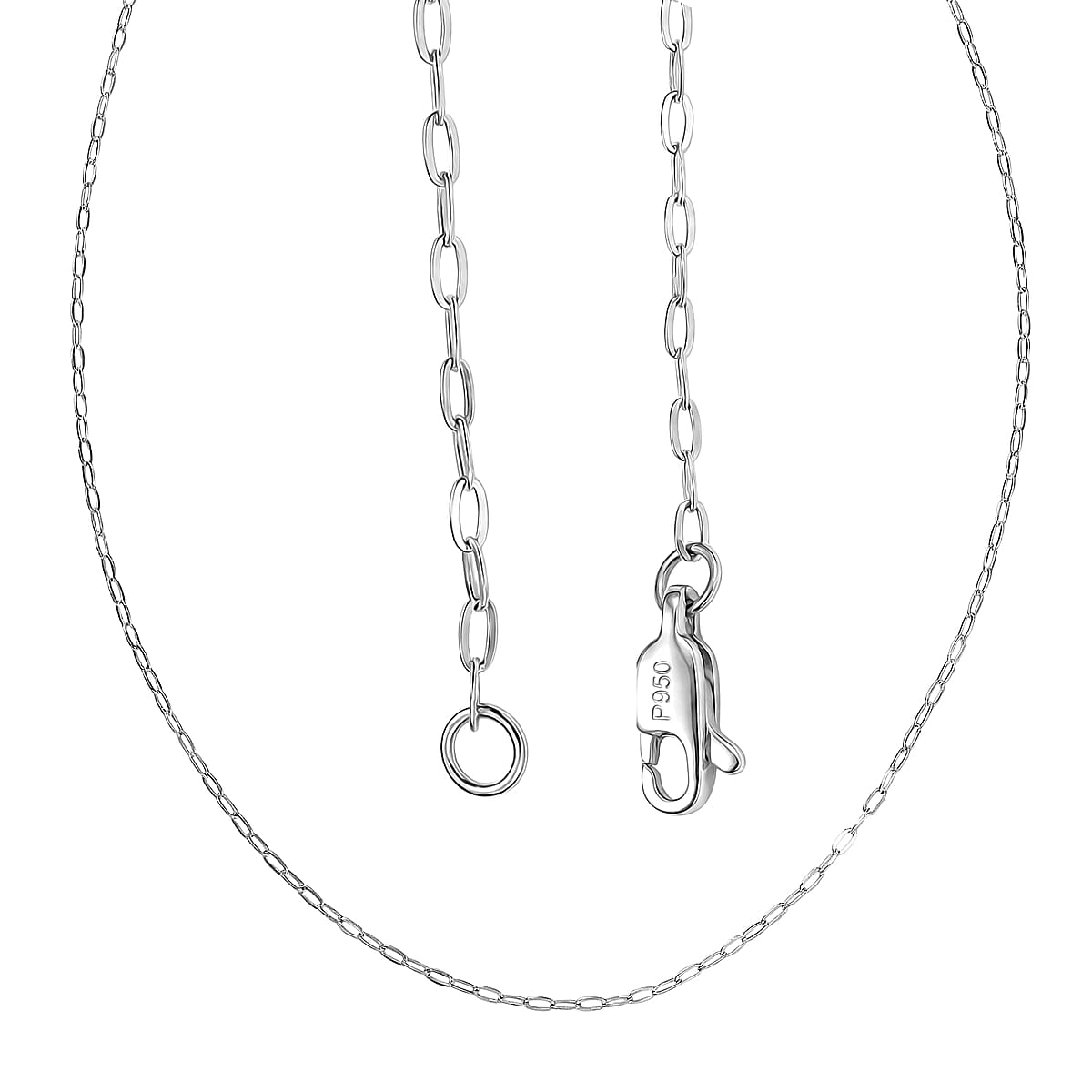 950 Platinum Elongated Cable Chain Necklace (20 Inches) (2.43 g) image number 4