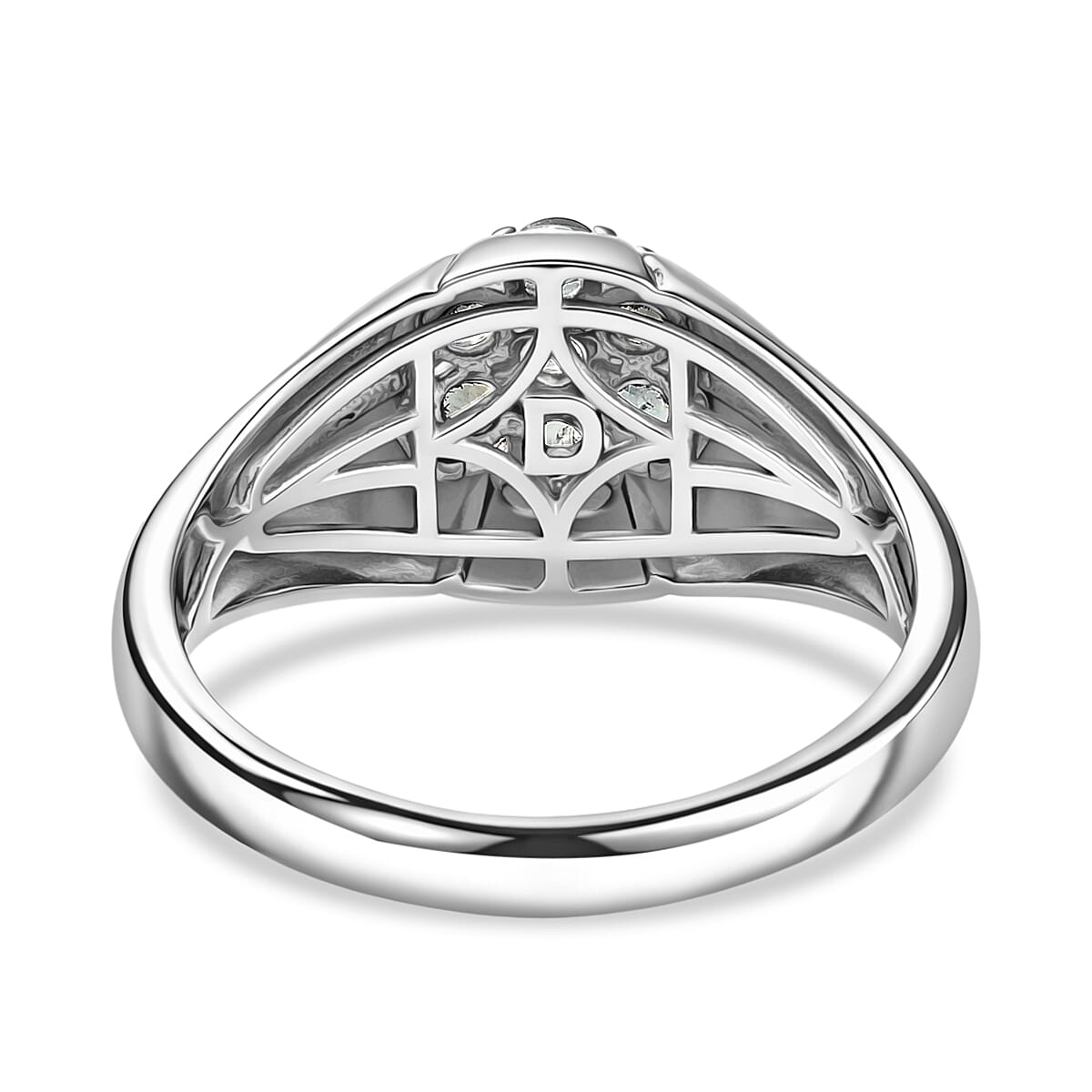 D'Joy Narsipatnam Alexandrite 0.90 ctw Men's Ring in Rhodium Over Sterling Silver (Size 14.0) image number 4