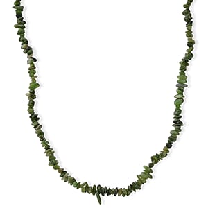 Nephrite Jade 355.00 ctw Beaded Necklace with Lobster Lock in Stainless Steel 32 Inches