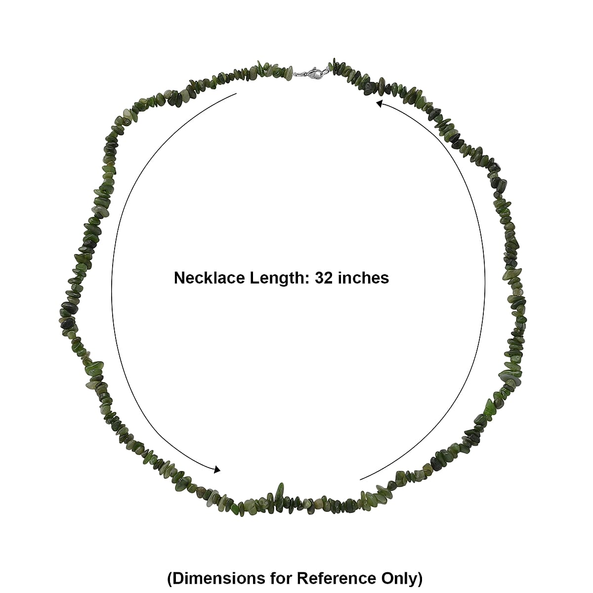 Nephrite Jade 355.00 ctw Beaded Necklace with Lobster Lock in Stainless Steel 32 Inches image number 5