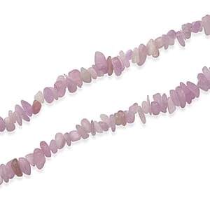 Kunzite 355.00 ctw Beaded Necklace with Lobster Lock in Stainless Steel 32 Inches