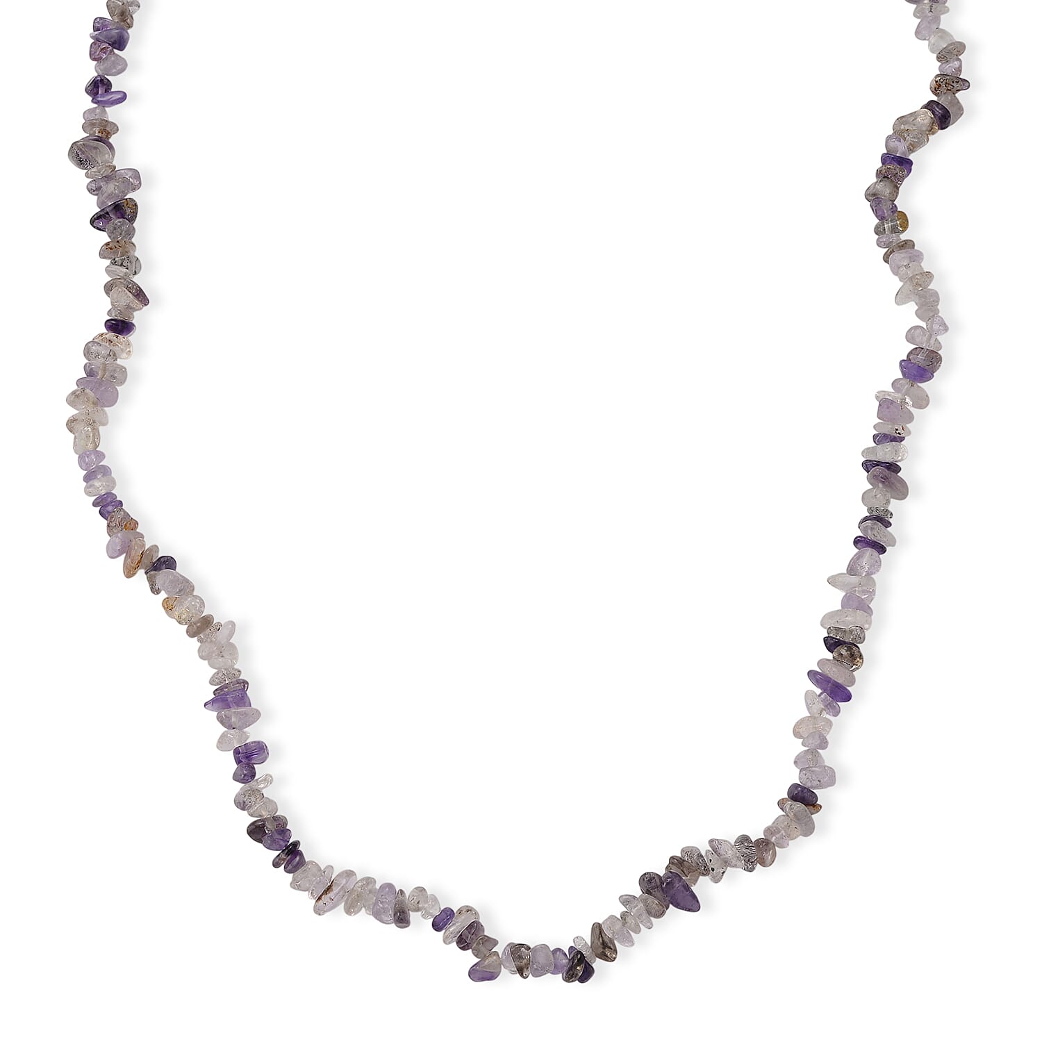 Cacoxenite 355.00 ctw Beaded Necklace with Lobster Lock in Stainless Steel 32 Inches