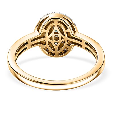D'Joy Narsipatnam Alexandrite and Moissanite 0.85 ctw Crown of Firelight Ring in 18K Vermeil Yellow Gold Over Sterling Silver (Size 5.0)